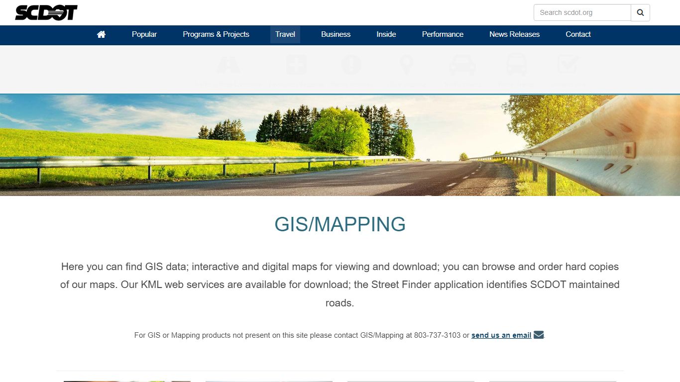 SCDOT Downloadable GIS and Mapping, ArcGIS Online, Street Finder